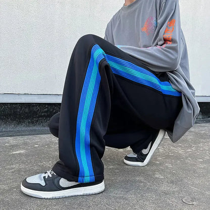 saferido Sweatpants for Men Goth Trousers Wide Leg Male Sweat Pants Straight Korean Style Y2k Tracksuit Bottoms New Items in Fashion