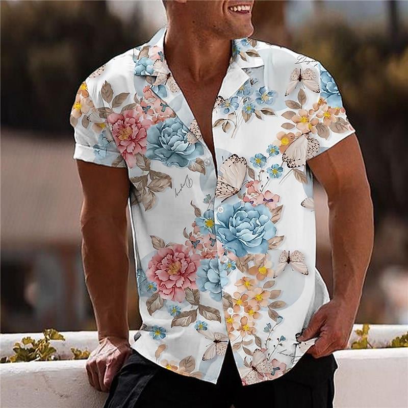 Coconut Tree Print Men's Polo Dazn Shirts And Blouses If Beach Fashion Short Sleeve Tops Oversize Streetwear Hawaiian Shirt 5xl