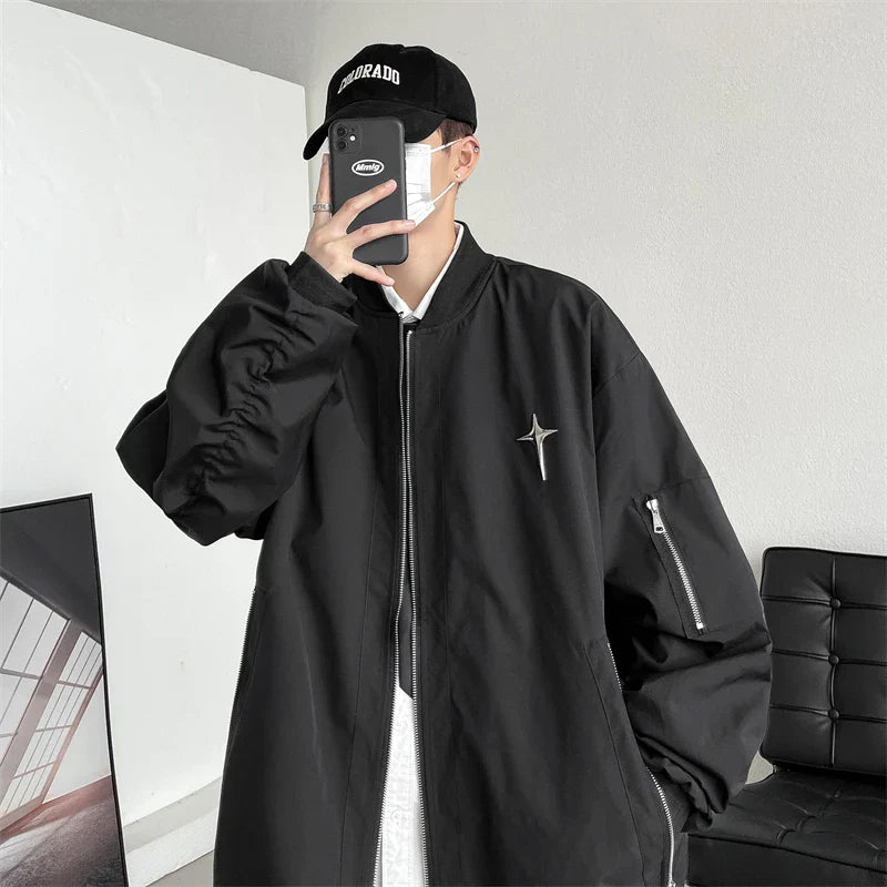 saferido Men's Clothing Korean Popular Clothes  Spring Jackets Japanese Vintage Clothing Outerwear Style Coats