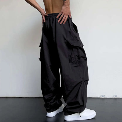 Y2k Men's Cargo Pants Multi Pocket Male Hiphop Overalls High Street Casual Trousers  Spring Summer New Pants Streetwear