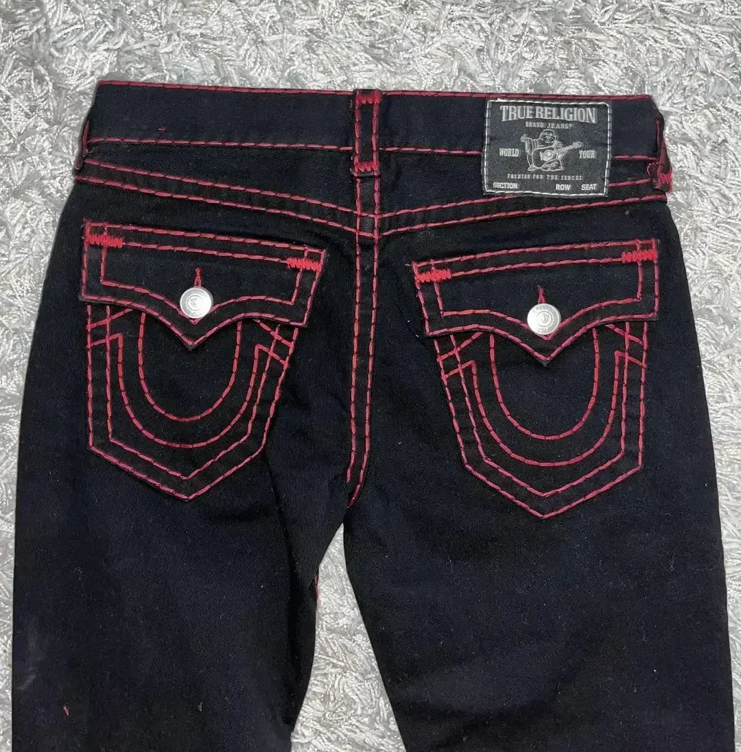 saferido Y2K New Line Embroidered Red Denim Mid Pants American Retro Gothic Jeans Men Street Hip Hop Harajuku Punk Loose Wide Legs Shorts