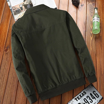 Autumn Winter Men's Bomber Jacket Mens Outwear Windbreaker Both-Side Coats Fashion Slim Fit Business Coats Mens Clothing