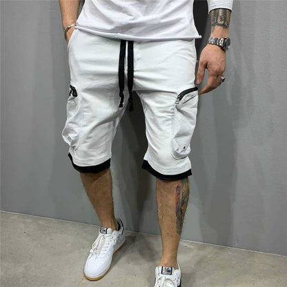 Summer Loose shorts men jogging short pants Casual fitness streetwear men Multi-pocket sport casual hip cargo shorts