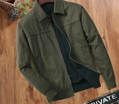 Autumn Winter Men's Bomber Jacket Mens Outwear Windbreaker Both-Side Coats Fashion Slim Fit Business Coats Mens Clothing