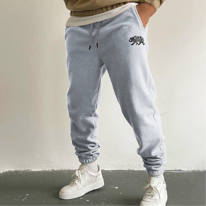 Mens Pants New Autumn Winter Long Pants High Street Elastic Waist Leisure Loose Jogging Sports Sweatpants Running Trousers