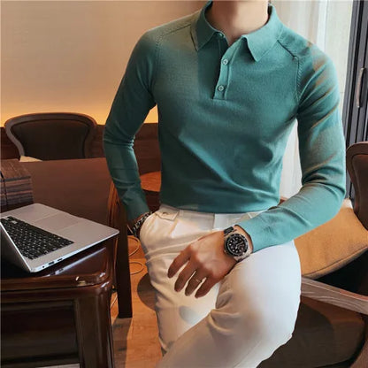 saferido  Ctton Brand Clothing Men Spring High Quality Pure Cotton Long Seeve POLO Shirts/Mae Slim Fit Leisure POLO Shirts Tops