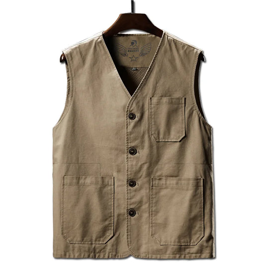 M-8XL Large Size Military Style Men's Casual Vests Cotton Breathable Mesh Sleeveless Jackets Male Outwdoor Fishing Waistcoat To