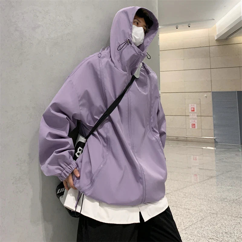 saferido Man Hoodie Loose Fitting Men's Clothing Men Spring Jackets Men's Korean Style Clothes Outerwear Popular Hooded Coats Models