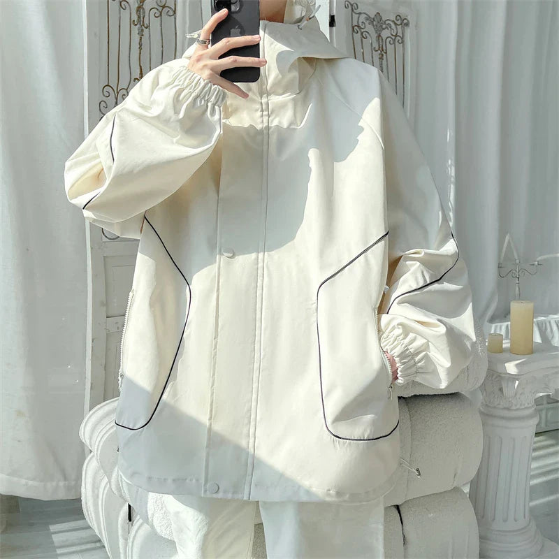 saferido Original Clothing Korean Popular Clothes for Men Harajuku Men's Coats Models 2024 Outerwear Spring Jackets Style