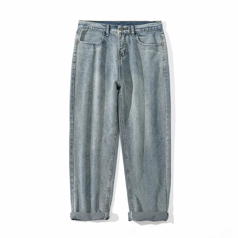 saferido Spring brand straight loose trouser  Korean High street men and women can wear denim classic fashion trend boys girls jeans