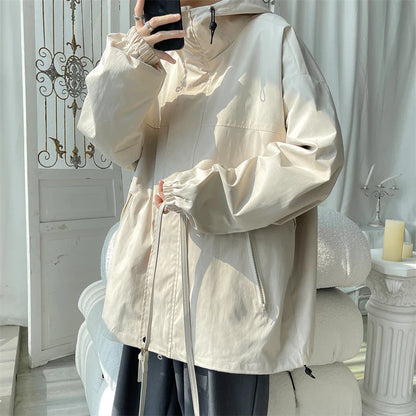 saferido Outerwear Loose Fitting Men Spring Jackets Men's Clothing Men's Korean Style Clothes  Hoodie Popular Hooded Coats