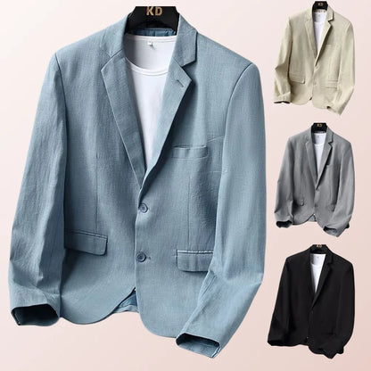 saferido Plus Sizes M-6XL, Men's Linen Casual Blazer ,Slim Fit Suit Jacket,Suitable for Spring and Autumn, Polyester Lining