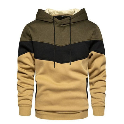 Men's Fleece Sweater Panel Hoodie Casual Sports Sweater Jacket