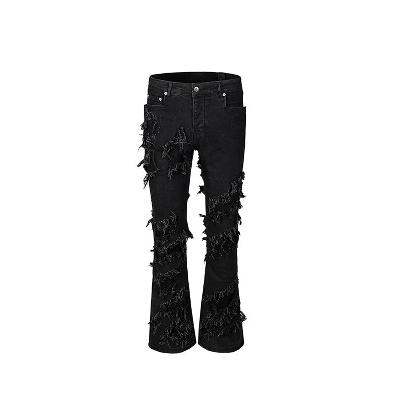 Autumn New Niche Style High Elastic Solid Color Men And Women Trousers Darkwear Jeans Tide Chic Pencil Pants