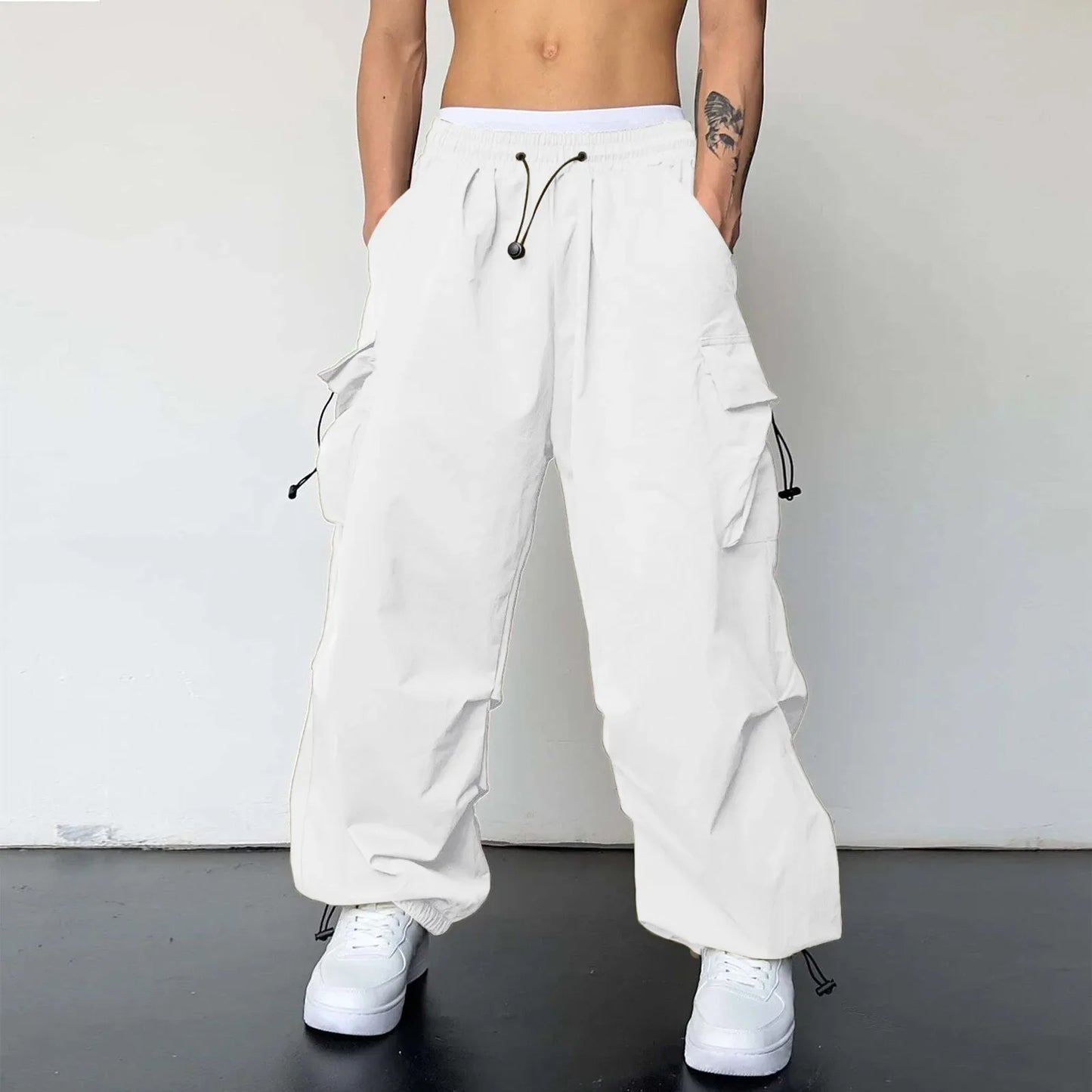 Y2k Men's Cargo Pants Multi Pocket Male Hiphop Overalls High Street Casual Trousers  Spring Summer New Pants Streetwear