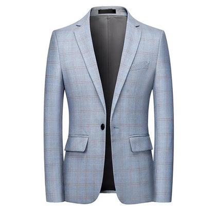 saferido  Men's Spring High Quality Plaid Business Suit/Male Slim Fit Groom To Get Married Dress Blazers/Man Casual Jacket 5XL 6XL