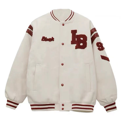 New American Retro Letter Embroidered Jackets Coat Men Y2K Street Hip Hop Trend Baseball Uniform Couple Casual Loose Jacket