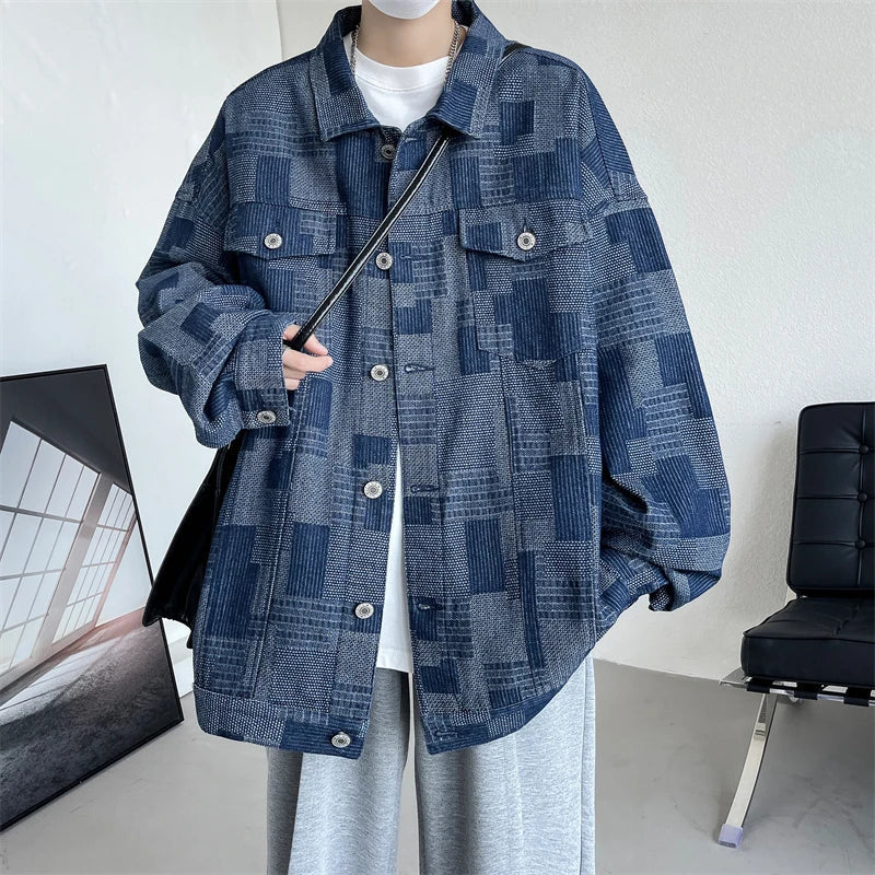 saferido Streetwear Casual Outerwear Men's Clothing Men's Korean Style Clothes Loose Fitting Harajuku Spring Jackets Popular Coats