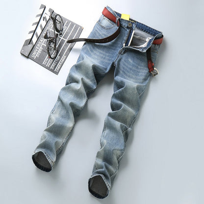 Thin SULEE Brand Logo Slim Fit Spring Summer Men's Jeans Casual Elastic Denim Pants Male Trousers Colors Luxury Clothing