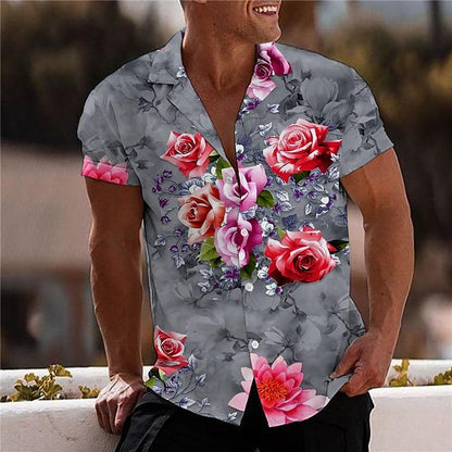 Coconut Tree Print Men's Polo Dazn Shirts And Blouses If Beach Fashion Short Sleeve Tops Oversize Streetwear Hawaiian Shirt 5xl