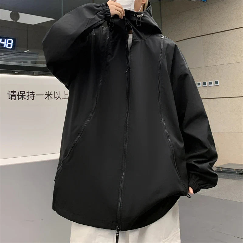 saferido Man Hoodie Loose Fitting Men's Clothing Men Spring Jackets Men's Korean Style Clothes Outerwear Popular Hooded Coats Models