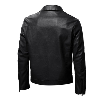 Autumn WInter Motorcycle Jacket Men Turn Down Collar Casual Leather Jacket Fashion Slim Moto Bike PU  Jacket Men Plus Size 5XL