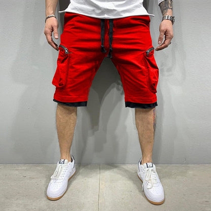 Summer Loose shorts men jogging short pants Casual fitness streetwear men Multi-pocket sport casual hip cargo shorts