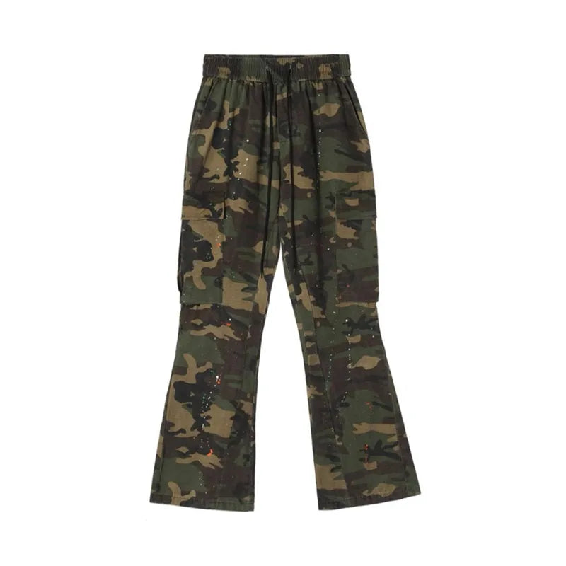 Y2K Streetwear Camouflage Baggy Tracksuit Cargo Pants Men Clothing Sweatpants Male Joggers Casual Long Trousers Moda Hombre