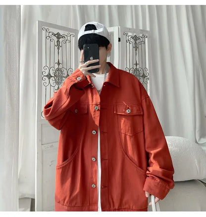 saferido Men's Korean Style Clothes Outerwear Original Clothing  Coats Models Japanese Vintage Clothing Spring Jackets Popular