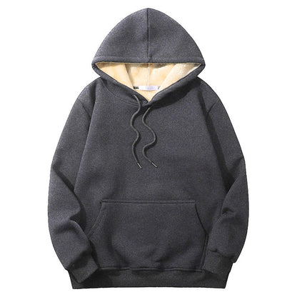 Winter Hoodies Thicken Warm  Lambswool  Hoodie Pants Men Sweatshirts Brand Casual Sweatshirt Fashion Thermal Windproof Unisex Sp