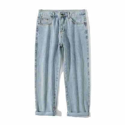 saferido Spring brand straight loose trouser  Korean High street men and women can wear denim classic fashion trend boys girls jeans