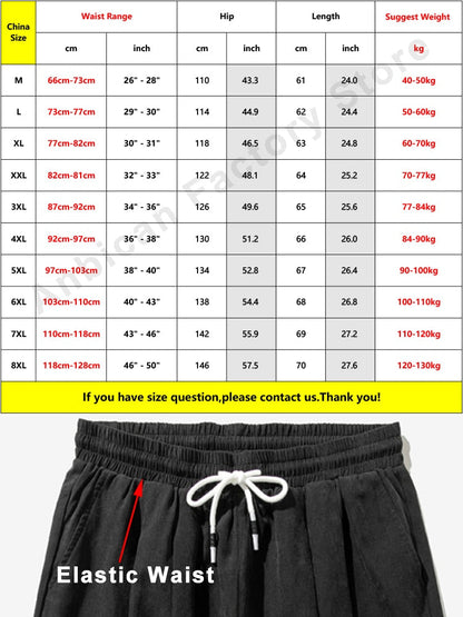 Plus Size Summer Harem Pants Men Short Joggers Chinese Style Calf-Length Casual Baggy Pants Male Capris Trousers 8XL