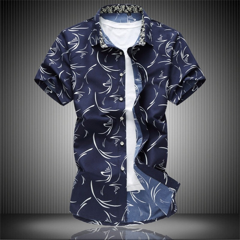 Men's Blouse 3D Printing Summer Coconut Tree Pattern Hawaiian Oversized Comfortable Casual Tops Short Beach Clothing Street Wear