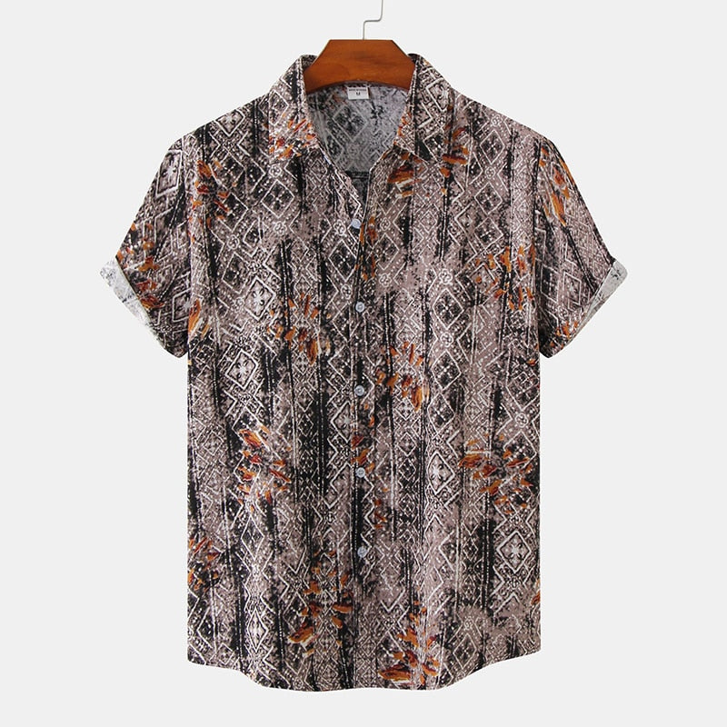 Shirt For Men Short Sleeve Tops  Summer Mens Hawaiian Shirts Casual Tropical Plants Print Beach Aloha Shirts And Blouses 5xl