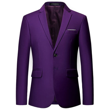 11 Color High Quality Men Blazer Classic New Slim Fit Solid Color Suit Jacket Fashion Business Casual Suit Blazer Plus Size 6XL