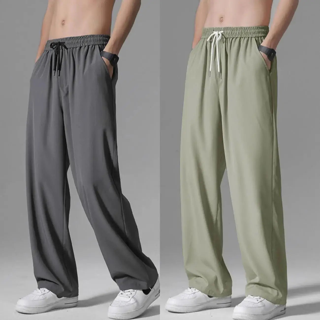 New  Summer Sweatpants Male  Casual Pants Black Gray Wide Pants Comfortable Running Sport Trousers Harem Pants Size 4XL