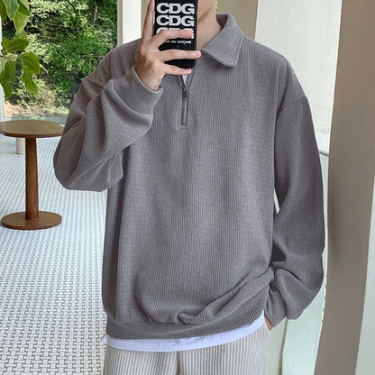 Sweatshirts Men Autumn New Arrival American Style Vintage Loose Casual Design Solid Outwear All-match Ropa Para Hombre Harajuku