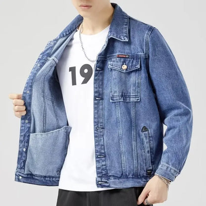 New Men's Denim Jackets Vintage Classic Style Motor&bicyle Winter Jacket Men Slim Stretch Cotton Casual Jeans Coats Male Spring