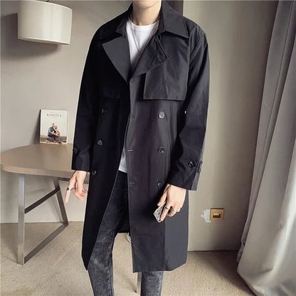 saferido  Clothing Men's Spring High Quality Business Trench Coats/Male Slim Fit Long Casual Windbreaker Jackets S-5XL