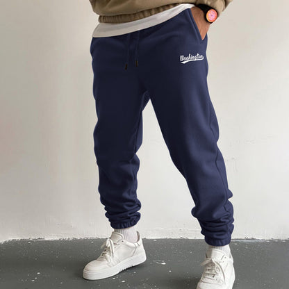 Mens Pants New Autumn Winter Long Pants High Street Elastic Waist Leisure Loose Jogging Sports Sweatpants Running Trousers