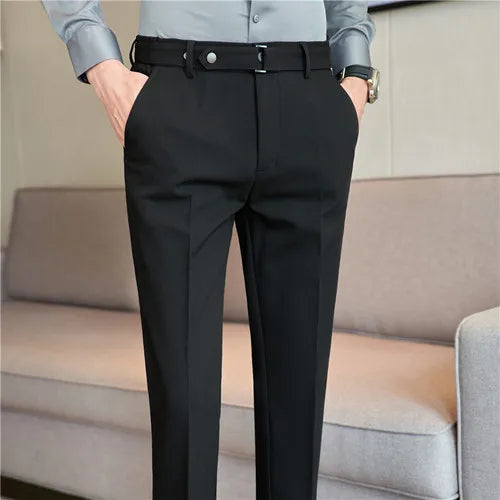 saferido  Brand Clothing Men Spring High Quality Leisure Suit Trousers/Male Slim Fit  All Match Formal Wear Office Trousers Straight