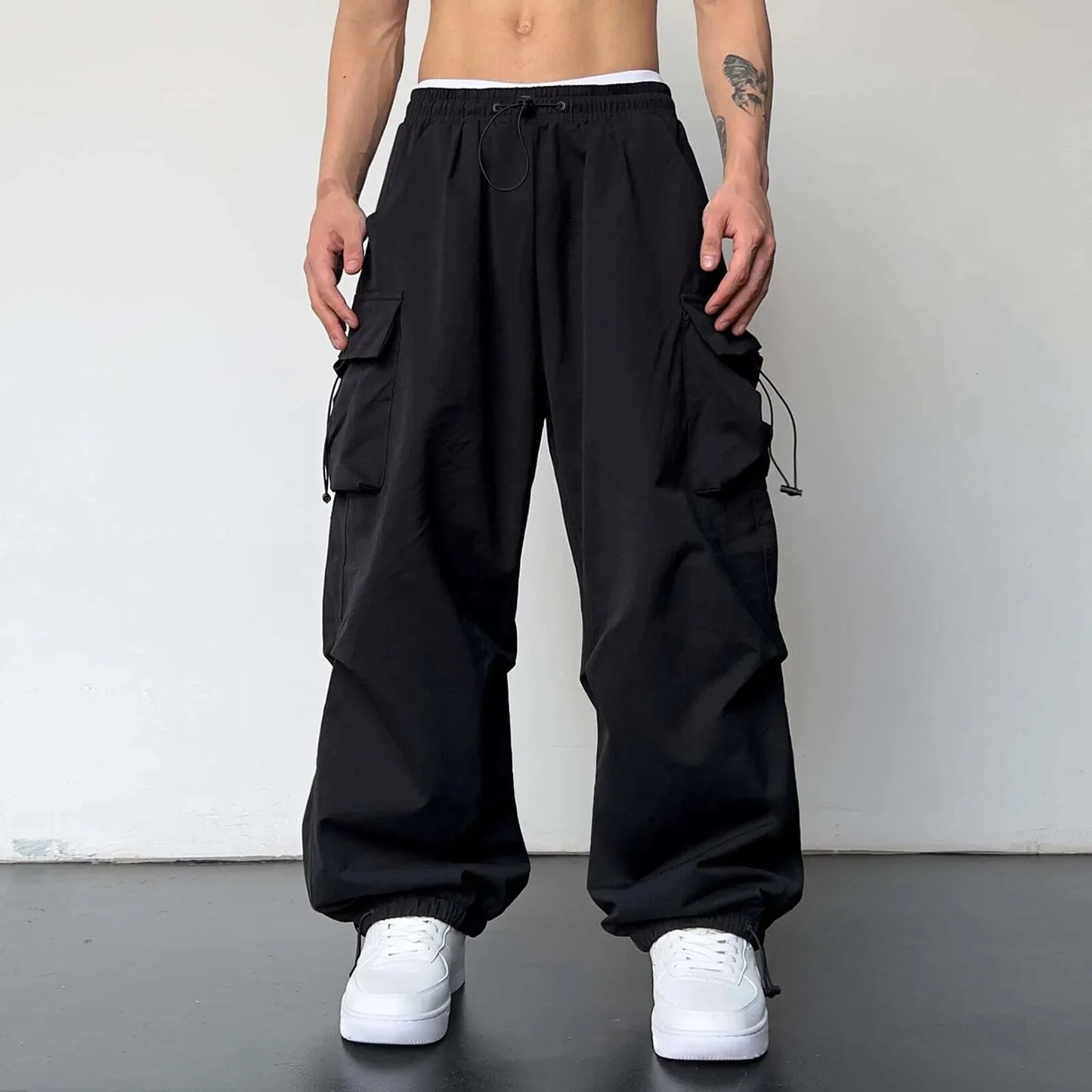 Y2k Men's Cargo Pants Multi Pocket Male Hiphop Overalls High Street Casual Trousers  Spring Summer New Pants Streetwear