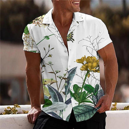 Coconut Tree Print Men's Polo Dazn Shirts And Blouses If Beach Fashion Short Sleeve Tops Oversize Streetwear Hawaiian Shirt 5xl