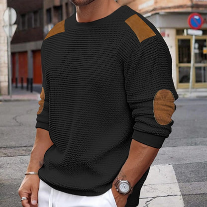 Autumn Winter Men Sweater Pullover New Round Collar Solid Color Long-Sleeved Pullover Fashion Male Casual Pullovers