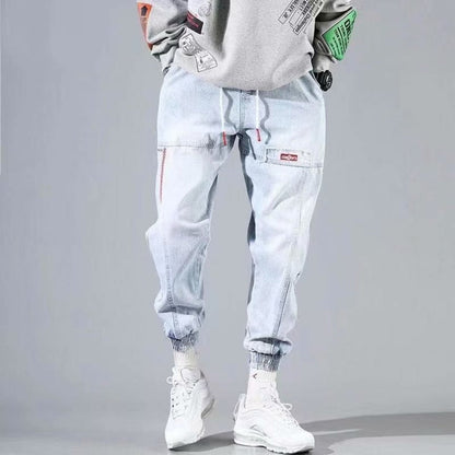 Fashion New Streetwear Hip Hop Cargo Pants Men's Jeans Elastic Harun Joggers In Autumn and Spring Men ClothIng