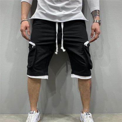 Summer Loose shorts men jogging short pants Casual fitness streetwear men Multi-pocket sport casual hip cargo shorts