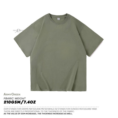 HYBSKR Summer Man T-shirts Short Sleeve Solid Color Casual Oversized T Shirt Men Harajuku Hip Hop Cotton Men's Clothing Tops Tee