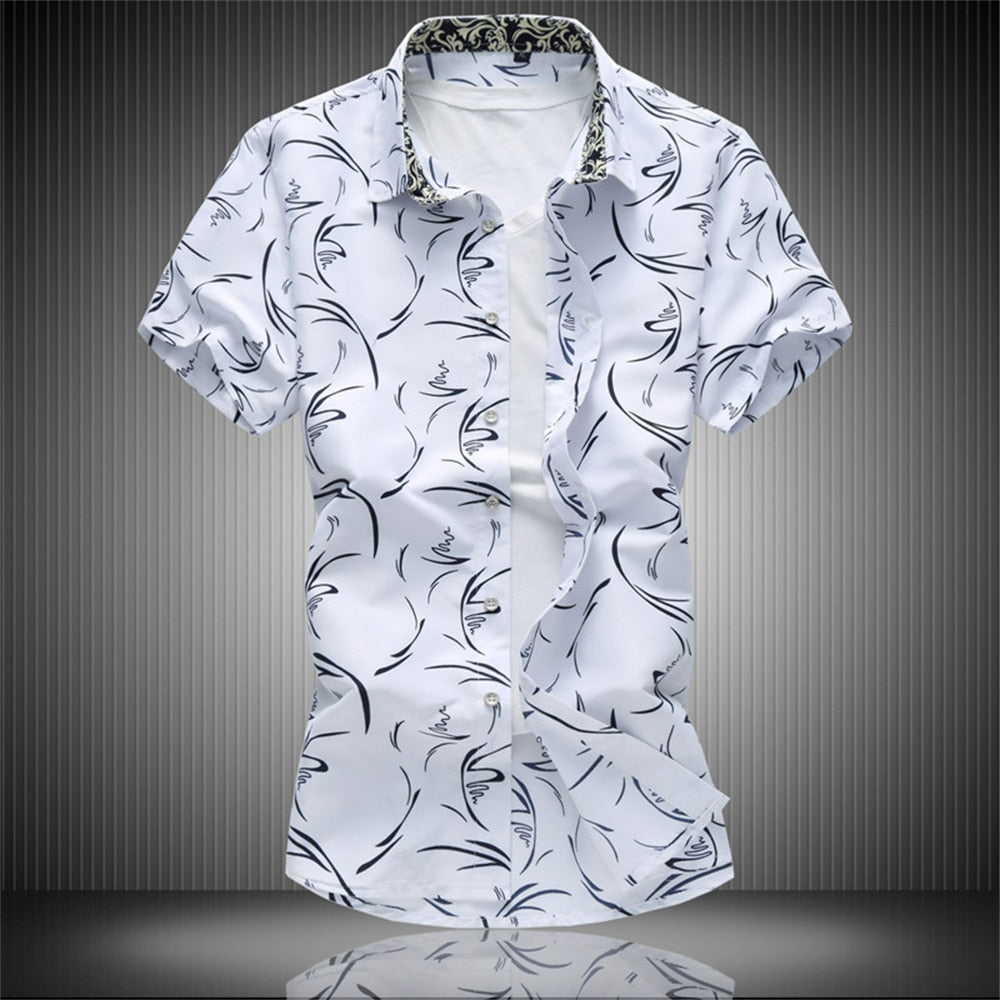 Men's Blouse 3D Printing Summer Coconut Tree Pattern Hawaiian Oversized Comfortable Casual Tops Short Beach Clothing Street Wear