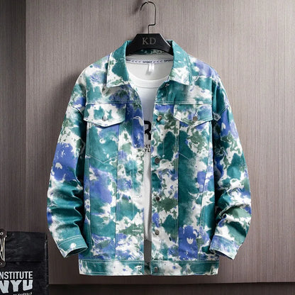 saferido Korean version youth men's camouflage denim jacket spring new loose top men's jacket