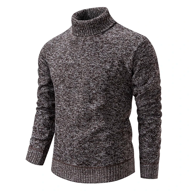 Men's Pullover Autumn And Winter New Knitwear Solid Color With A Bottom Shirt Grab Fleece Warm And Comfortable Sweater